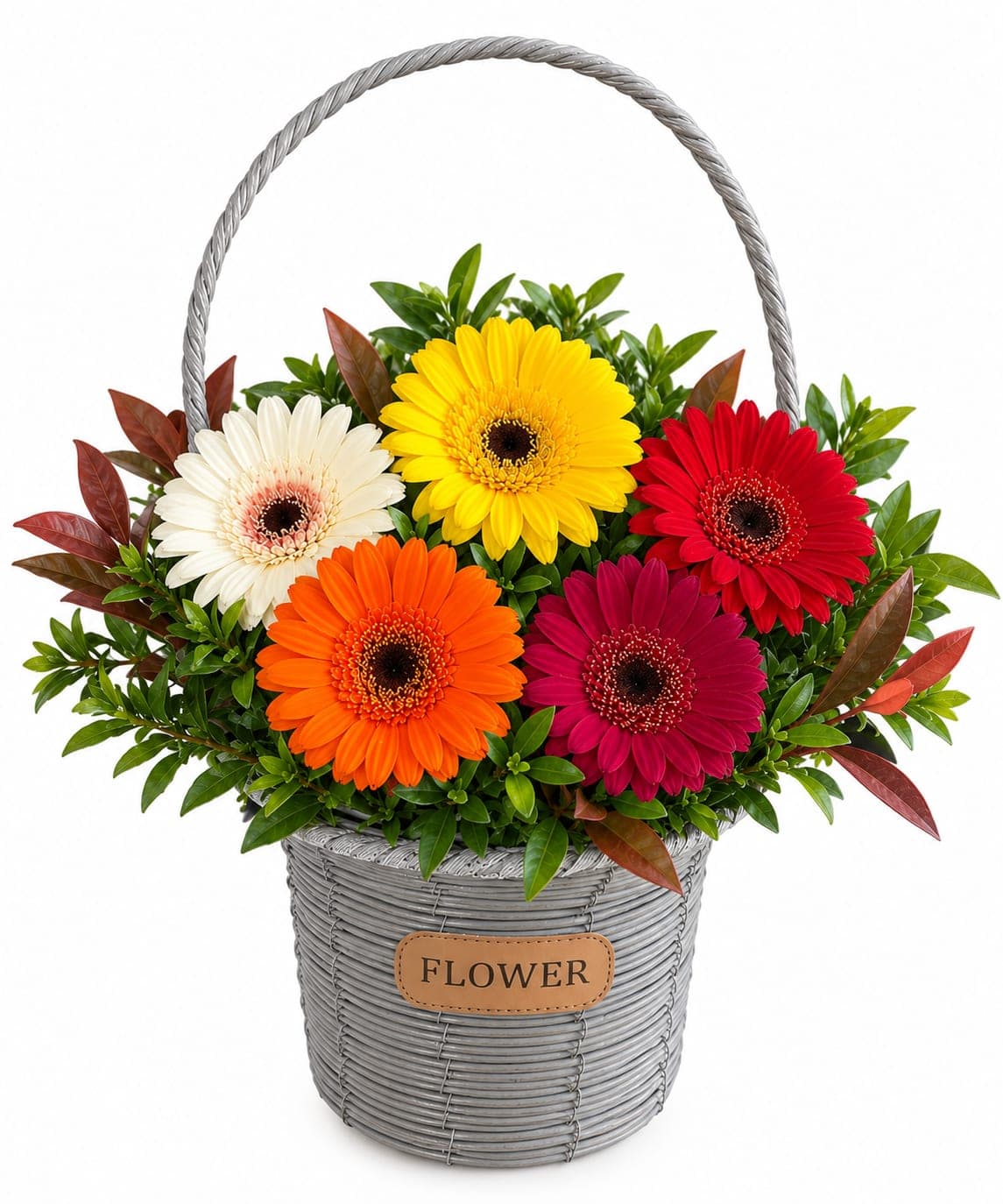Cheerful Gerbera Basket image