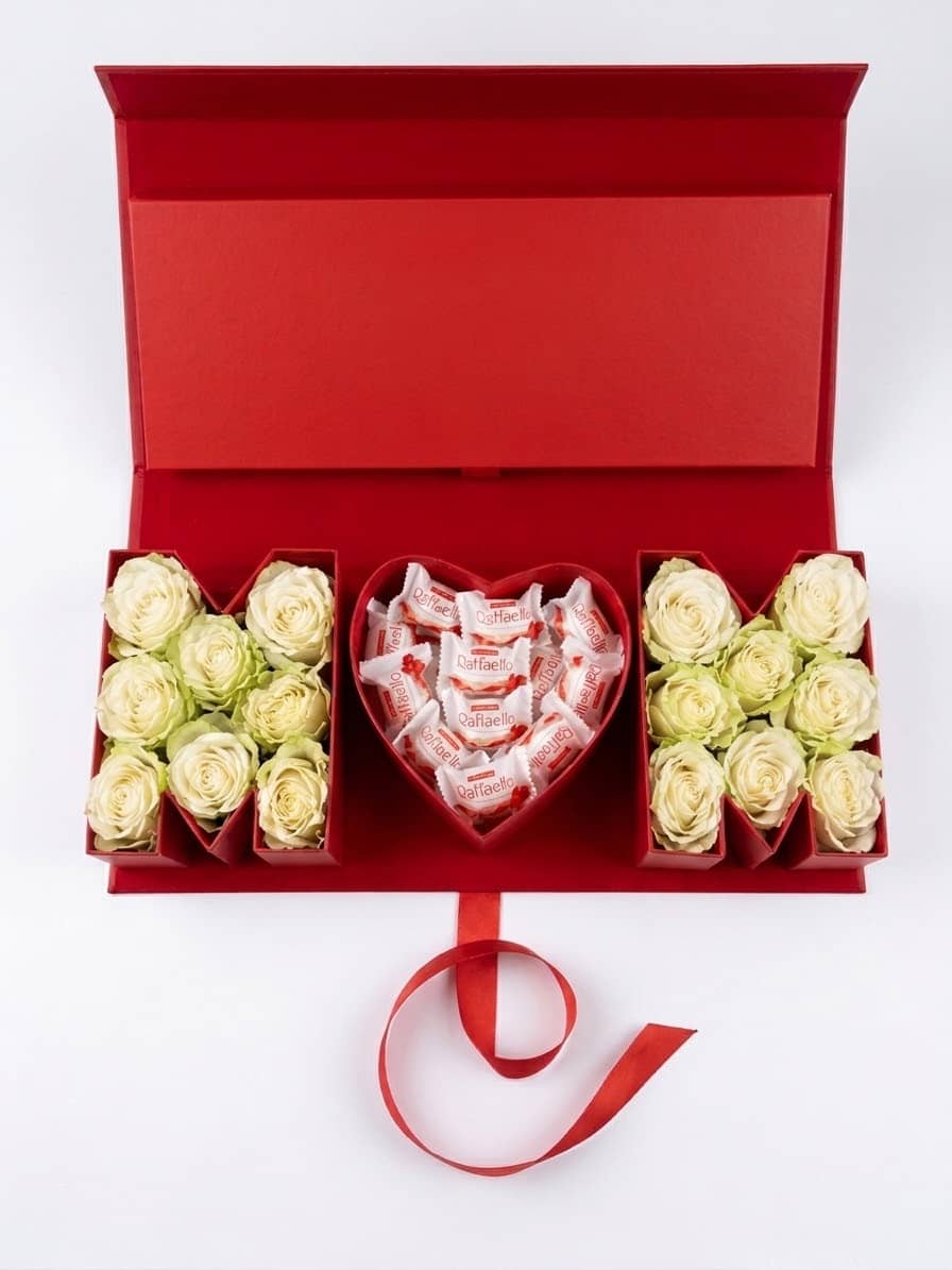 MOM Luxury Box with Roses and Raffaello — 2