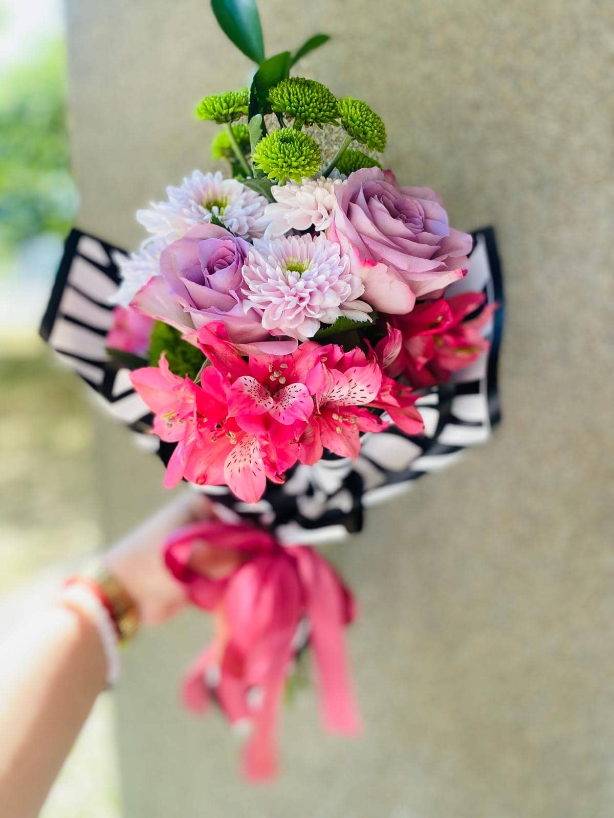 Colorful bouquet with delicate seasonal flowers — 2