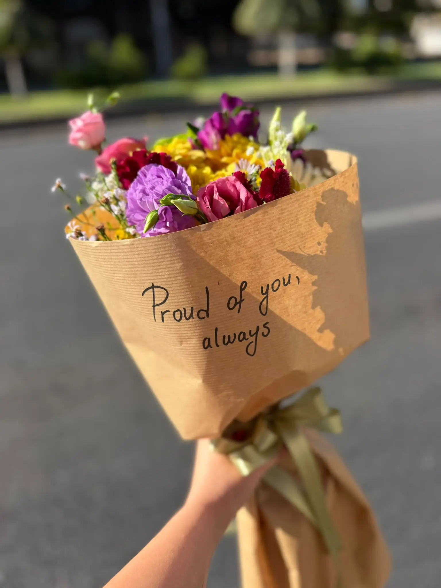 Vibrant Mixed Flower Bouquet in Kraft Wrap — 2