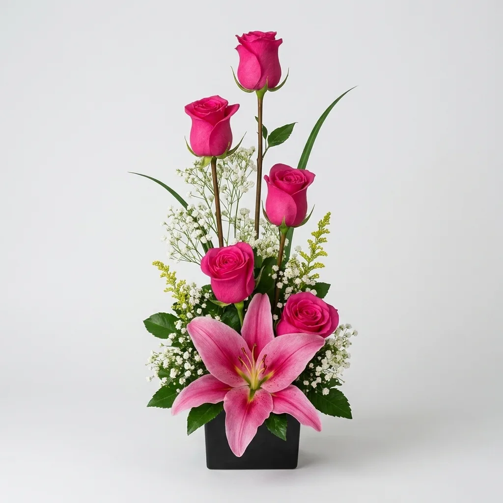 Blush Romance | Roses & Lilies — 1
