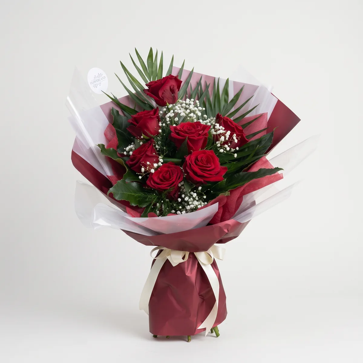 Classic Red Roses and Baby's Breath Bouquet — 1