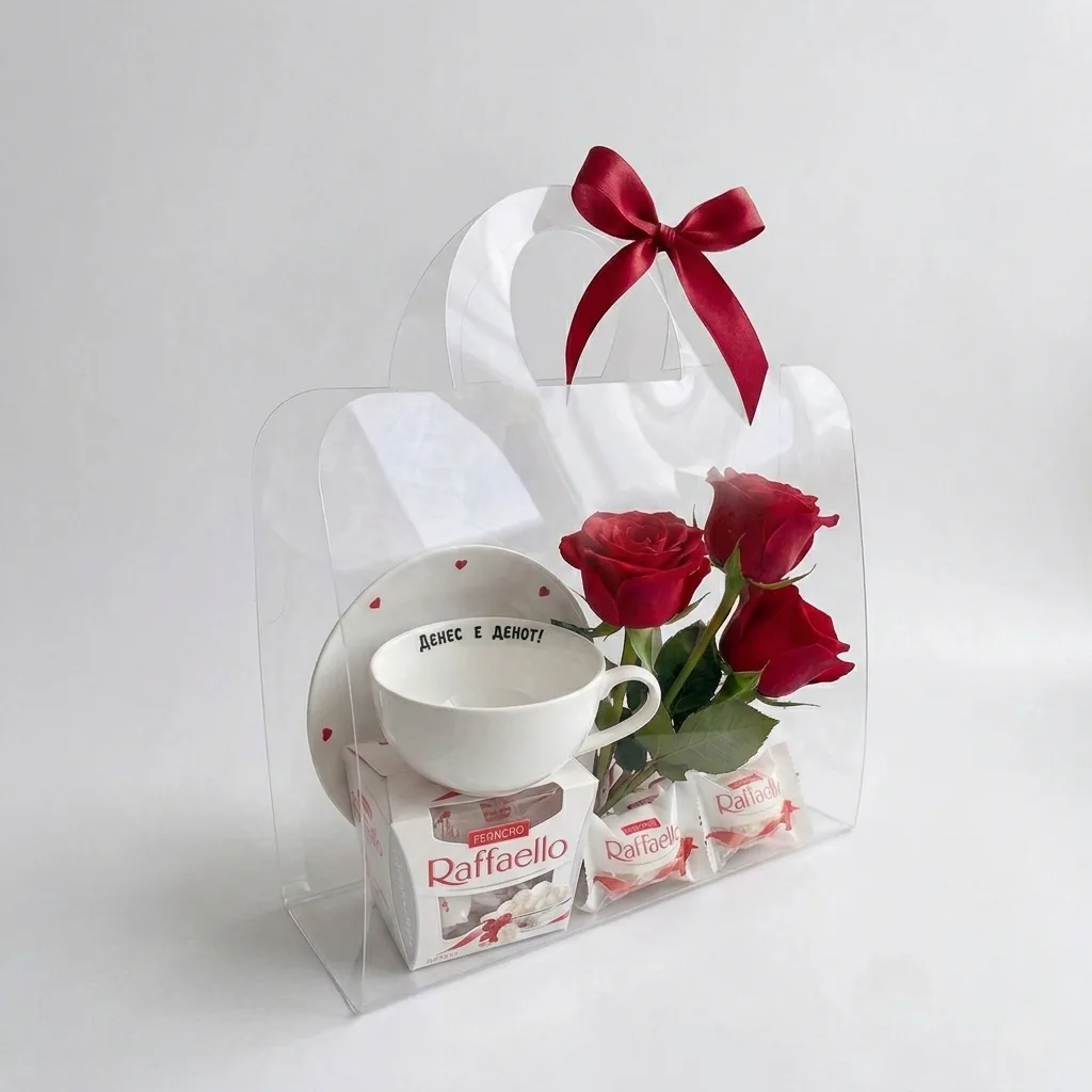 Gift Set with Roses, Mug, and Raffaello image