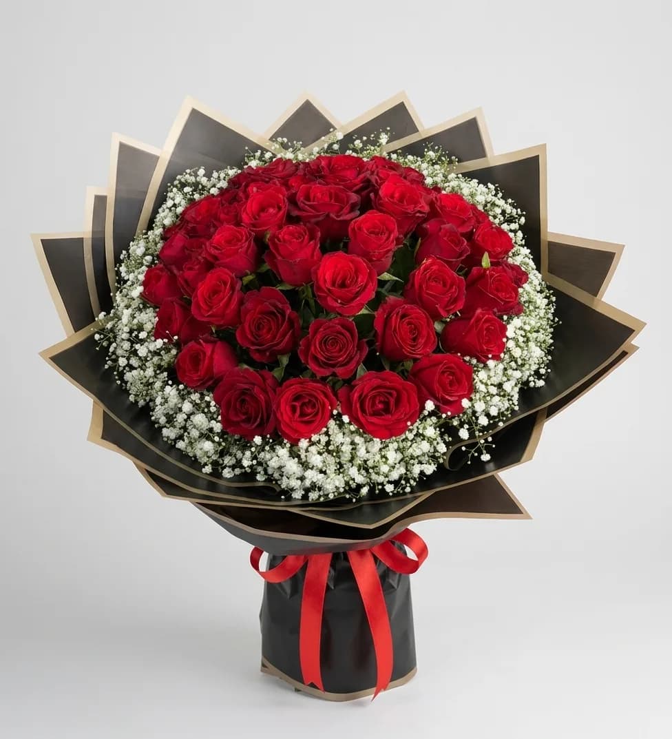 Luxury bouquet with 23 red roses image
