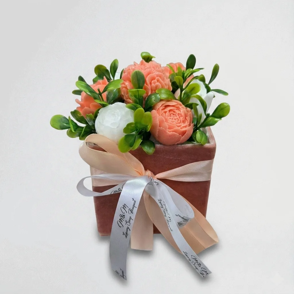 Peach Soap Bouquet — 1