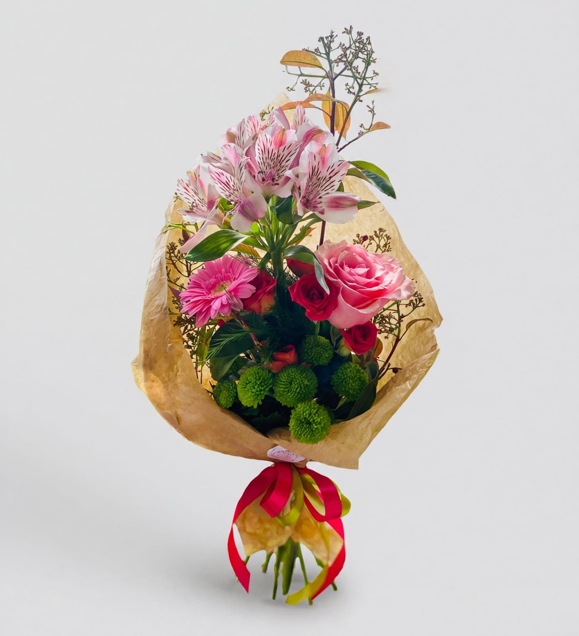 Delicate Pink Bouquet with Alstroemeria and Roses image